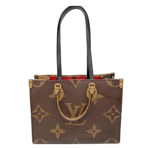 Louis Vuitton  Onthego MM Giant Monogram Reverse Canvas Tote Bag Brown
